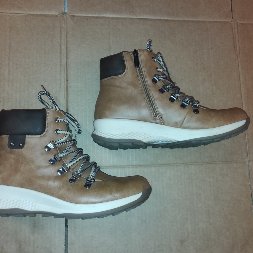 Brown Lace-Up Ankle Boots - Picture 10 of 10